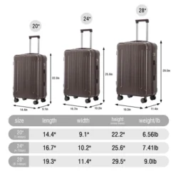 Dexmalle 3 Pcs/set In ABS Spinner Wheel Luggage -Fradel & Spies GUEST 48cc4ae5 4654 4065 bafb f01110ff673a