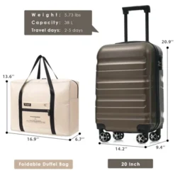 Dexmalle Lightweight Travel Suitcase Set With Foldable Duffel Bag -Fradel & Spies GUEST 4939fb69 1069 4ea4 bc62 402ae57371f9