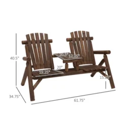 Dexmalle 2-Seat Wooden Adirondack Chair 18 Dexmalle 2-Seat Wooden Adirondack Chair -Fradel & Spies GUEST 4b220f91 31d4 4da2 a27e 63d06d73590a