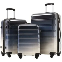 Dexmalle Hardshell Luggage Sets 3 Piece Gradient Color Expandable Suitcase -Fradel & Spies GUEST 4bb1adb4 2cfa 46d3 a662 697d0b2c786a