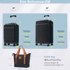 Dexmalle Front Opening Luggage Set 3 Piece -Fradel & Spies GUEST 4ce2a98e 16a8 407c 8ab9 d15f8b1b0052