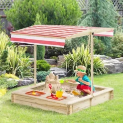 Dexmalle Covered Children Sand Playset Outdoor