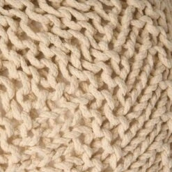 Dexmalle Beige Hazel Round Soft Rattan Surface Pouf -Fradel & Spies GUEST 4f081fc7 a3c2 433a 846a 2ecb9cbc7e20