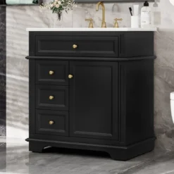 Dexmalle 30" Bathroom Vanity With Multi Storage