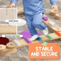 Dexmalle Kids Wooden Balance Board With Stepping Stones -Fradel & Spies GUEST 4f59bc0a 4e2f 4cf1 b614 6c3c8430c3d8