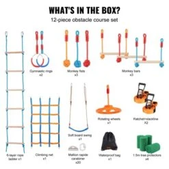 Dexmalle Outdoor Playset Equipment, Backyard Toys Training Equipment Set With 12 Obstacles -Fradel & Spies GUEST 5272e2eb adfc 4d4e 8c4a 9ac079362b7a