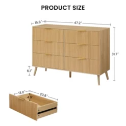Dexmalle 6 Double Dressers With Wavy Drawers -Fradel & Spies GUEST 57e568a4 fb70 4d77 994f 8be1b997fc27
