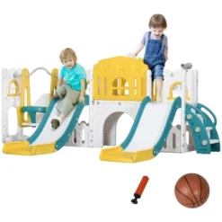 Dexmalle 8 In 1 Toddler Slide And Swing Set Climber Playset W/ Basketball 21 Dexmalle 8 In 1 Toddler Slide And Swing Set Climber Playset W/ Basketball -Fradel & Spies GUEST 5c0619eb 62a3 41fd a957 e158c8e1afd4