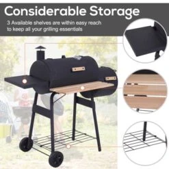 Dexmalle Steel Portable Backyard Charcoal BBQ Grill And Offset Smoker Combo -Fradel & Spies GUEST 5c693ca7 5756 41f9 bee9 5498d170b3a4
