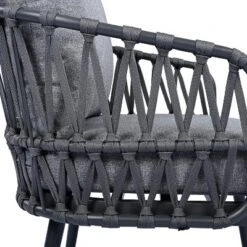 Dexmalle 4-Piece Outdoor Patio Furniture Set,Metal Chairs With Woven Rope U-Shaped Backrest With Thick Cushions And Coffee Table -Fradel & Spies GUEST 5fcccc5d 5568 4cad bb24 d39641fb7259