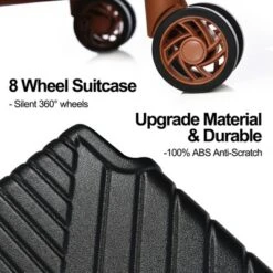 Dexmalle 3 Piece Double Spinner 8 Wheels Suitcase With TSA Lock -Fradel & Spies GUEST 607116a9 c743 4e3d 9556 5b5d227c7611