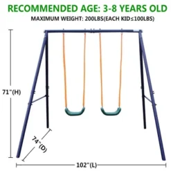 Dexmalle Two Station Swing Set For Children -Fradel & Spies GUEST 607babdf 447d 4ac8 ab64 f663edec3b0e
