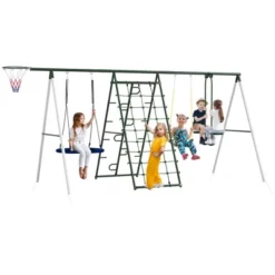 Dexmalle 5 In 1 Heavy-Duty A-Frame Stand Outdoor Playset For Kids -Fradel & Spies GUEST 61a7279e 3516 44ab a338 1595fa05a385