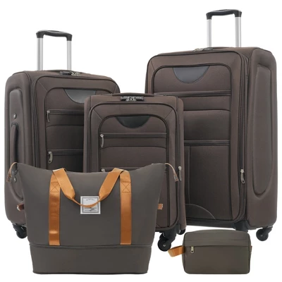 Dexmalle Softside Luggage Expandable 3 Piece Set Suitcase 14 Dexmalle Softside Luggage Expandable 3 Piece Set Suitcase - Image 12