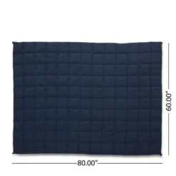 Dexmalle 205T Comfy Cotton 20lbs Weighted Blanket,Blue -Fradel & Spies GUEST 64cd8bed 035b 493e 9366 fa728afaaa7e