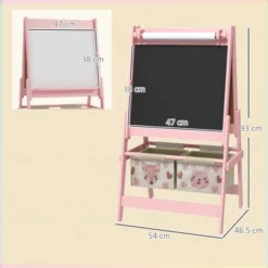 Dexmalle 3 In 1 Toddler Painting Easel With Blackboard -Fradel & Spies GUEST 69748582 27b0 4615 8596 c77a603daa42
