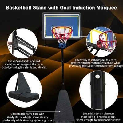 Dexmalle Portable Basketball Hoop For Youth Adults 5 Dexmalle Portable Basketball Hoop For Youth Adults - Image 3