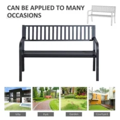Dexmalle Backreat Withcurved Armrests Patio Garden Bench -Fradel & Spies GUEST 69e9d970 96b7 4477 a00f ef274d73382c
