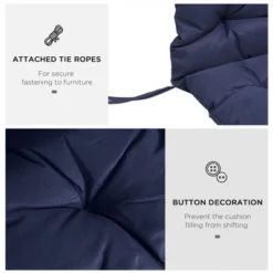 Dexmalle Blue Soft Tufted Bench Cushions For 3-Seater,Patio -Fradel & Spies GUEST 6a909e62 8f5b 4d9f 98df 308aa7629ab0