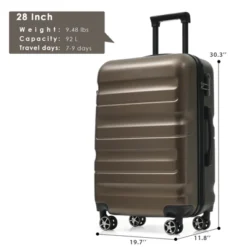 Dexmalle 28 Inch Hardshell ABS Suitcase With Spinner Wheels 13 Dexmalle 28 Inch Hardshell ABS Suitcase With Spinner Wheels -Fradel & Spies GUEST 6ada39cf 8d76 4ba1 88aa d3999aa62576
