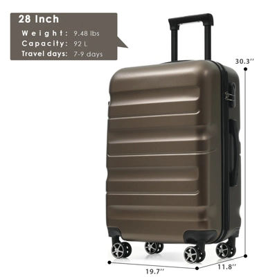 Dexmalle 28 Inch Hardshell ABS Suitcase With Spinner Wheels 7 Dexmalle 28 Inch Hardshell ABS Suitcase With Spinner Wheels - Image 5