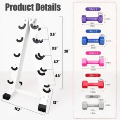 Dexmalle 6-10 Pair Iron And Rubber Dumbbell Set -Fradel & Spies GUEST 6cd8859e 25c4 407a 893f 8479a66c0300