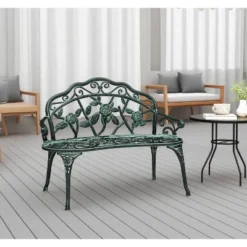 Dexmalle Patio Garden Metal Bench