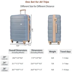 Dexmalle Carry On Luggage Suitcase Set With 360° Spinner Wheels 19 Dexmalle Carry On Luggage Suitcase Set With 360° Spinner Wheels -Fradel & Spies GUEST 6d1d3f07 a35c 4b09 bbd6 c08621871b47
