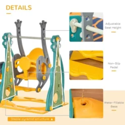 Dexmalle 3 In 1 Toddler Swing And Slide Set -Fradel & Spies GUEST 6e46d375 be55 4d4c 9443 6497e635b888
