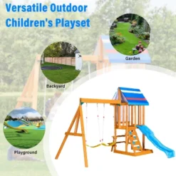 Dexmalle Wooden Outdoor Swing Set 3 In 1 Swing Set -Fradel & Spies GUEST 6f58490b 17d2 4475 ae70 51b9b8c4ee10
