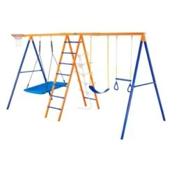 Dexmalle 6 In 1 Swing Set 440lbs Capacity Metal Swingset -Fradel & Spies GUEST 7003294e 5160 48ee a858 79ade5debef7