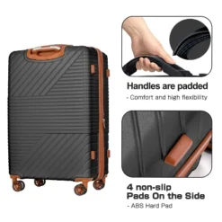 Dexmalle 3 Piece Double Spinner 8 Wheels Suitcase With TSA Lock -Fradel & Spies GUEST 70438bac ada0 4248 b975 55466b51247e