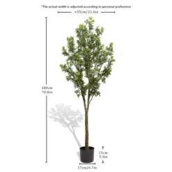 Dexmalle 6FT Artificial Tree Tall Lifelike Greenery Plant Realistic Faux Potted Tree -Fradel & Spies GUEST 73f6a50a 34bc 4369 86fc 05c6dd3f87d6