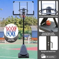 Dexmalle Height Adjustable Basketball Hoop -Fradel & Spies GUEST 74464bf9 e4e7 4b12 becc cb5b47fd9525