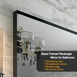 Dexmalle Classic Black Rectangular Bathroom Mirror With Metal Frame -Fradel & Spies GUEST 75055c49 1793 4095 911b 43b90a362afd