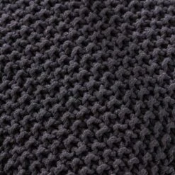 Dexmalle Dark Gray Knitted Cotton Pouf Cube Pouf -Fradel & Spies GUEST 763b95bf 053f 414a b4e7 b63806e939d9