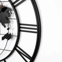 Dexmalle 36 Inch Large Black Metal Wall Clock -Fradel & Spies GUEST 7761ea1e 781d 455c b5ea 48ef040f069f