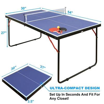 Dexmalle Portable Table Tennis Ping Pong Table Set With Accessories Indoor Game 8 Dexmalle Portable Table Tennis Ping Pong Table Set With Accessories Indoor Game - Image 6