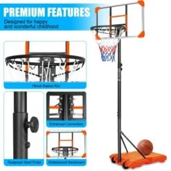 Dexmalle Portable Basketball Goal System With Stable Base And Wheel -Fradel & Spies GUEST 81300471 3515 4531 a791 b59450b51d51