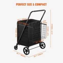 Dexmalle Folding Shopping Cart With Removable Waterproof Liner -Fradel & Spies GUEST 814ef56f 10d9 42d0 951e 7e349caf8b08