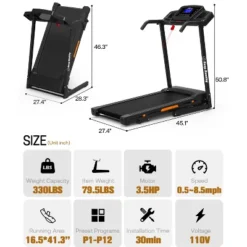 Dexmalle Folding Treadmill For Home Electric Treadmill Workout Running Machine -Fradel & Spies GUEST 82c83442 a1f6 49fd 8fbd 26e464cfe152