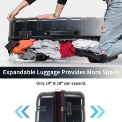 Dexmalle Hardshell Luggage Sets 3 Piece Gradient Color Expandable Suitcase -Fradel & Spies GUEST 842ddb8d 7433 4e65 92c8 78bafe958664