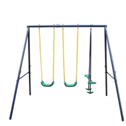 Dexmalle Metal Swing Set Outdoor With Glider For Kids -Fradel & Spies GUEST 86aff4d1 b514 465b af5a 2671d5359e44
