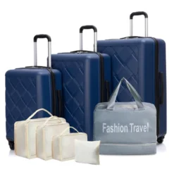 Dexmalle 8-Piece ABS Luggage Sets Lightweight Durable Suitcase -Fradel & Spies GUEST 87d3e117 f478 437c adb8 fbb883788b65