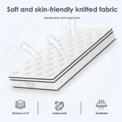 Dexmalle 12 Inch Hybrid Mattress, Individually Pocketed Innerspring -Fradel & Spies GUEST 89eada3b 9f81 4a7c 9958 90921aea151d