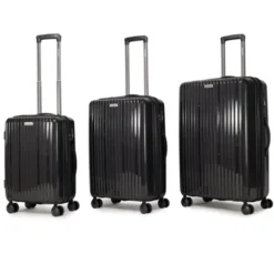 Dexmalle Black Luggage Set PP Material Travel Suitcase Set With Spinner Wheels -Fradel & Spies GUEST 89fc63f4 ac65 4549 a9b9 660a8f5e28db
