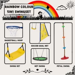 Dexmalle Rainbow Colour Interesting 5in1 Swingset -Fradel & Spies GUEST 8b7b4aa7 20b6 4415 9df5 ec22052e141c