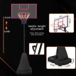 Dexmalle Indoor/Outdoor Basketball Goal With Rebound Board And Wheels -Fradel & Spies GUEST 8bf7b460 f330 4e0a aa59 c143dc50d212