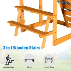 Dexmalle Wooden Outdoor Swing Set 3 In 1 Swing Set -Fradel & Spies GUEST 8d7b814e a8be 489f 8328 5cdf84a34886