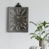 Dexmalle Large Vintage Black Rectangular Wall Clock